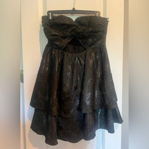 Anthropologie Bhanuni by Jyoti Black Strapless Mini Dress Worn Once S